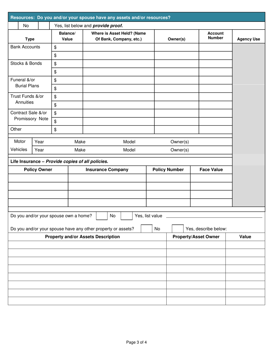 Form ES-3100.8 Application / Redetermination Medicare Savings Plans - Kansas, Page 3