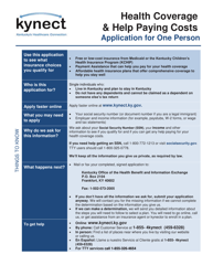 Form KHBE-I11 Health Coverage &amp; Help Paying Costs - Application for One Person - Kentucky