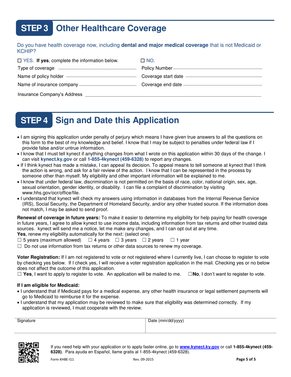 Form KHBE-I11 Health Coverage  Help Paying Costs - Application for One Person - Kentucky, Page 5
