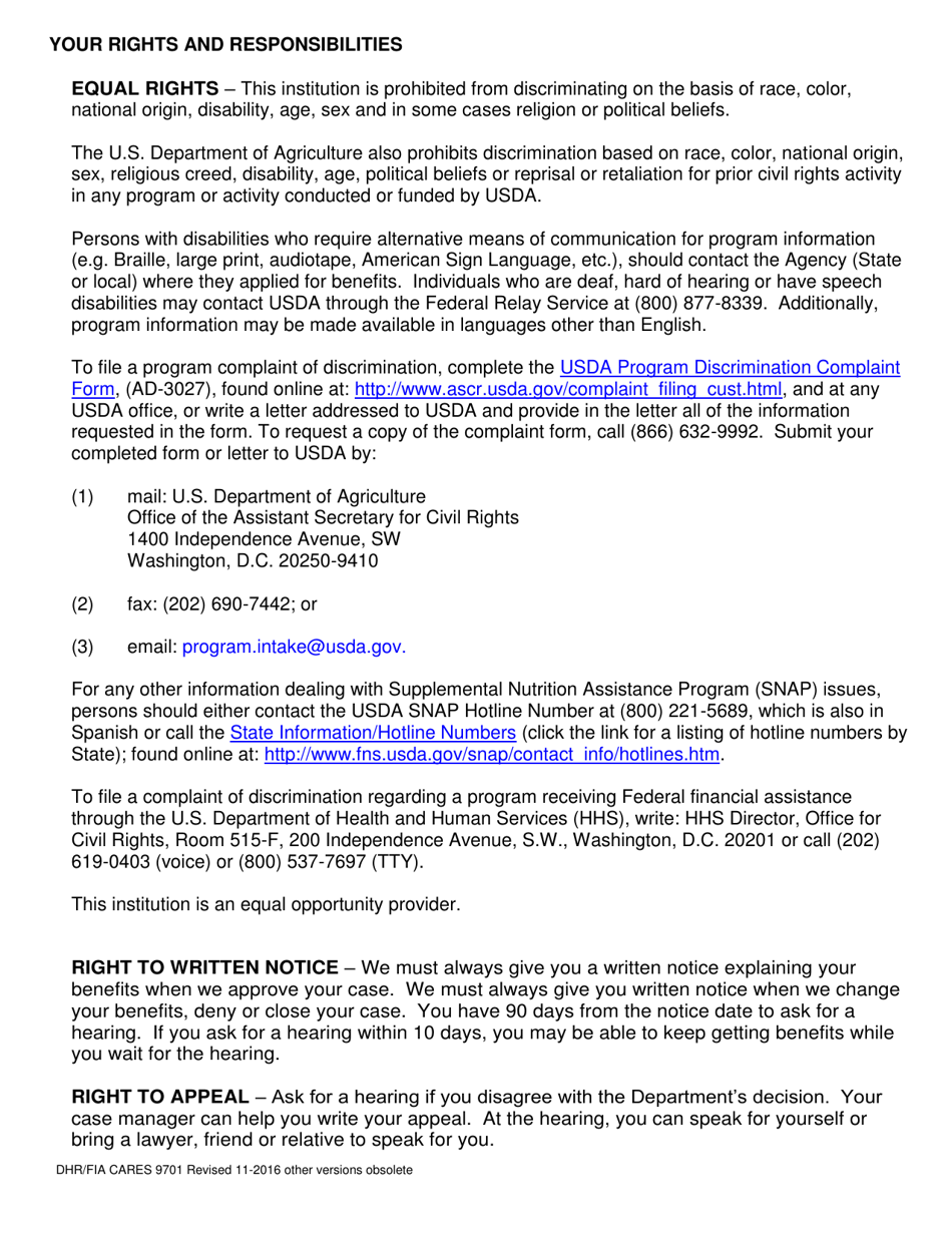 Form DHR / FIA CARES9701 Application for Assistance - Maryland, Page 12