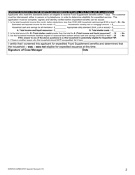 Formulario DHR/FIA CARES9701 Solicitud Para Asistencia - Maryland (Spanish), Page 3