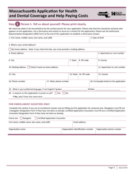 Form ACA-3-0719 Massachusetts Application for Health and Dental Coverage and Help Paying Costs - Massachusetts, Page 3