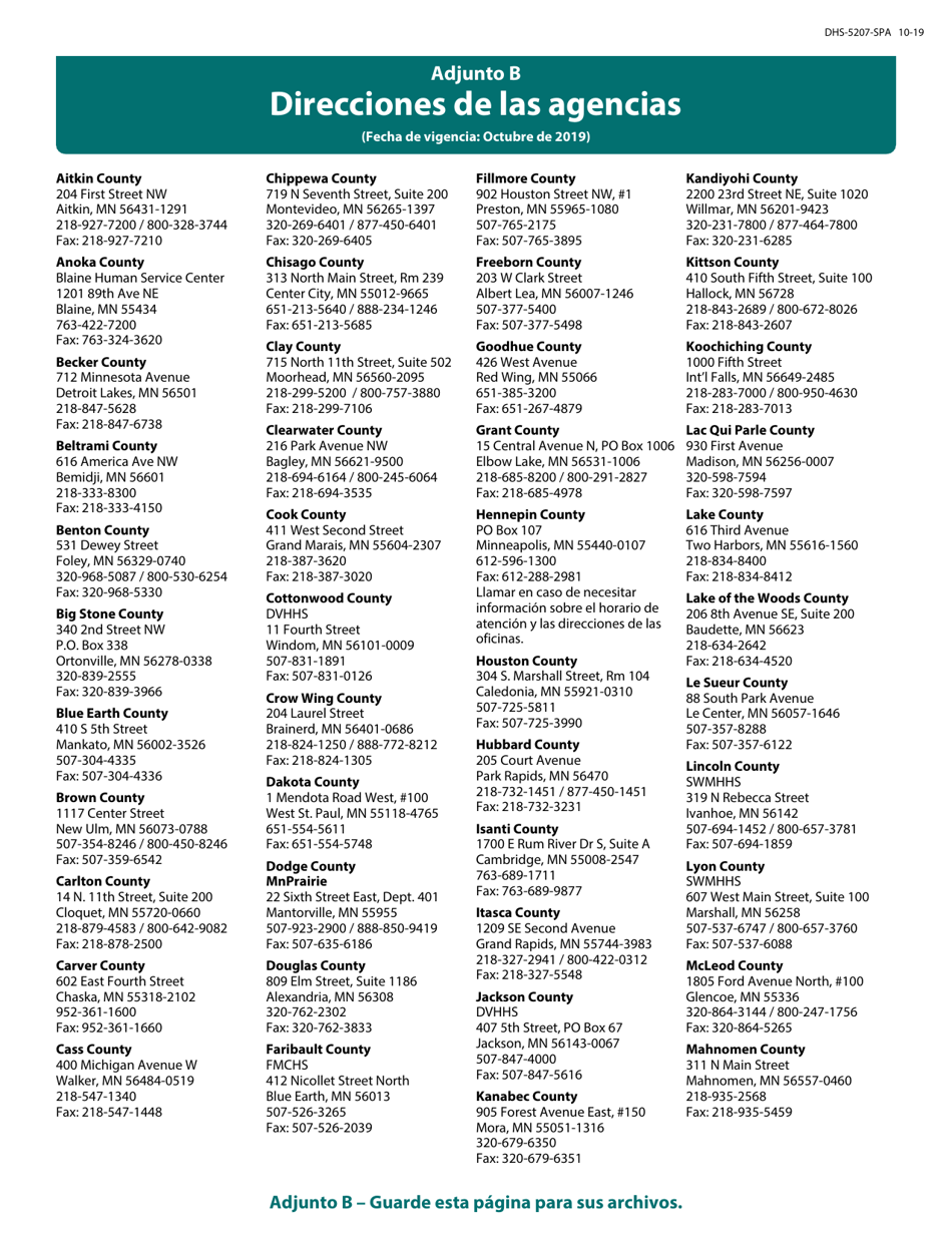 Formulario DHS-6696-SPA Solicitud De Cobertura De Salud Y Ayuda Con El Pago De Costos - Minnesota (Spanish), Page 39