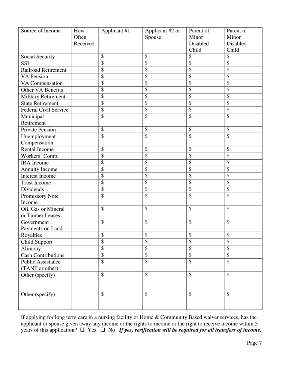 Form DOM-300 Application for Mississippi Medicaid Aged, Blind and Disabled Medicaid Programs - Mississippi, Page 8