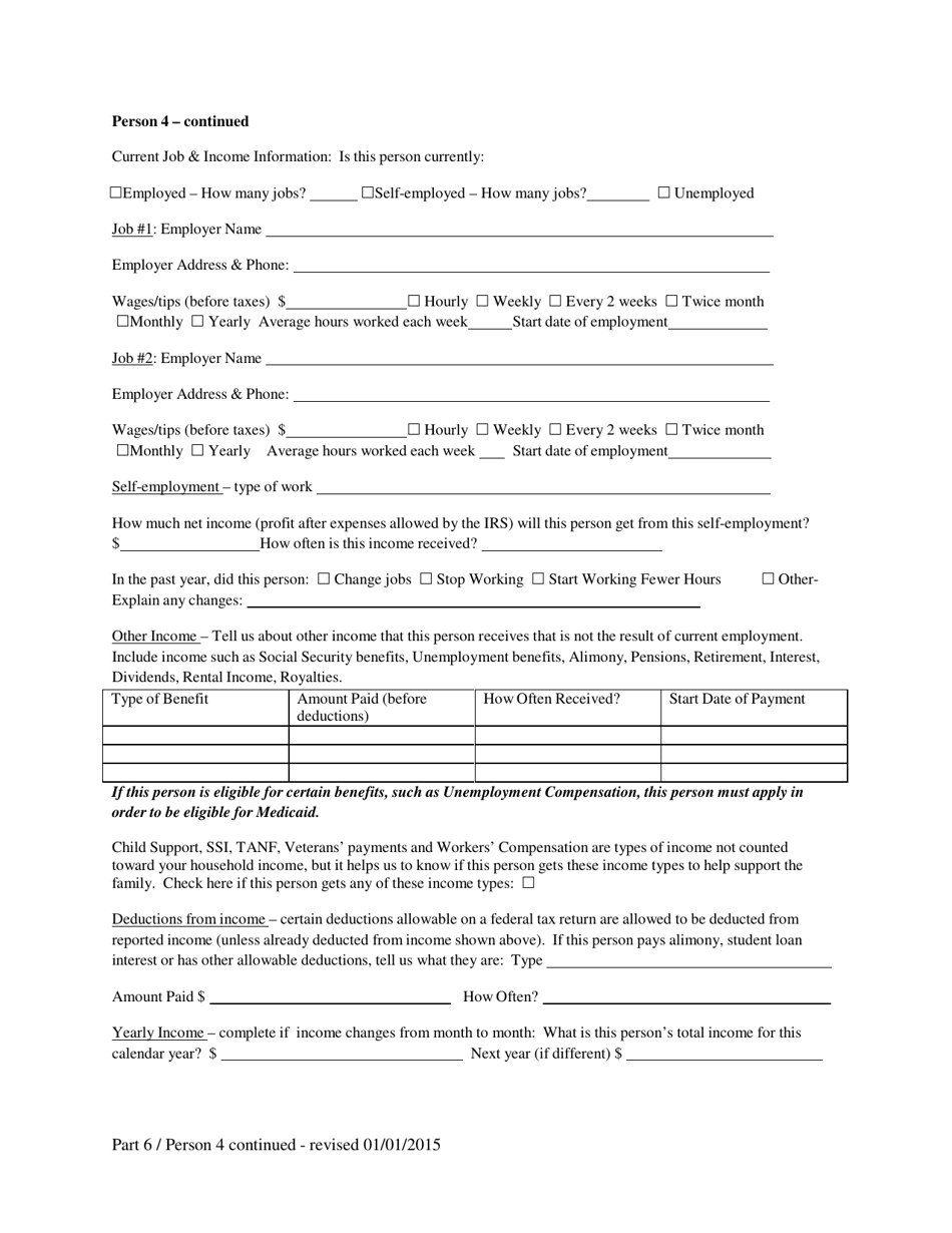 Mississippi Application for Health Benefits (Medicaid, Chip, Help Paying Costs for Health Insurance Coverage) - Mississippi, Page 11