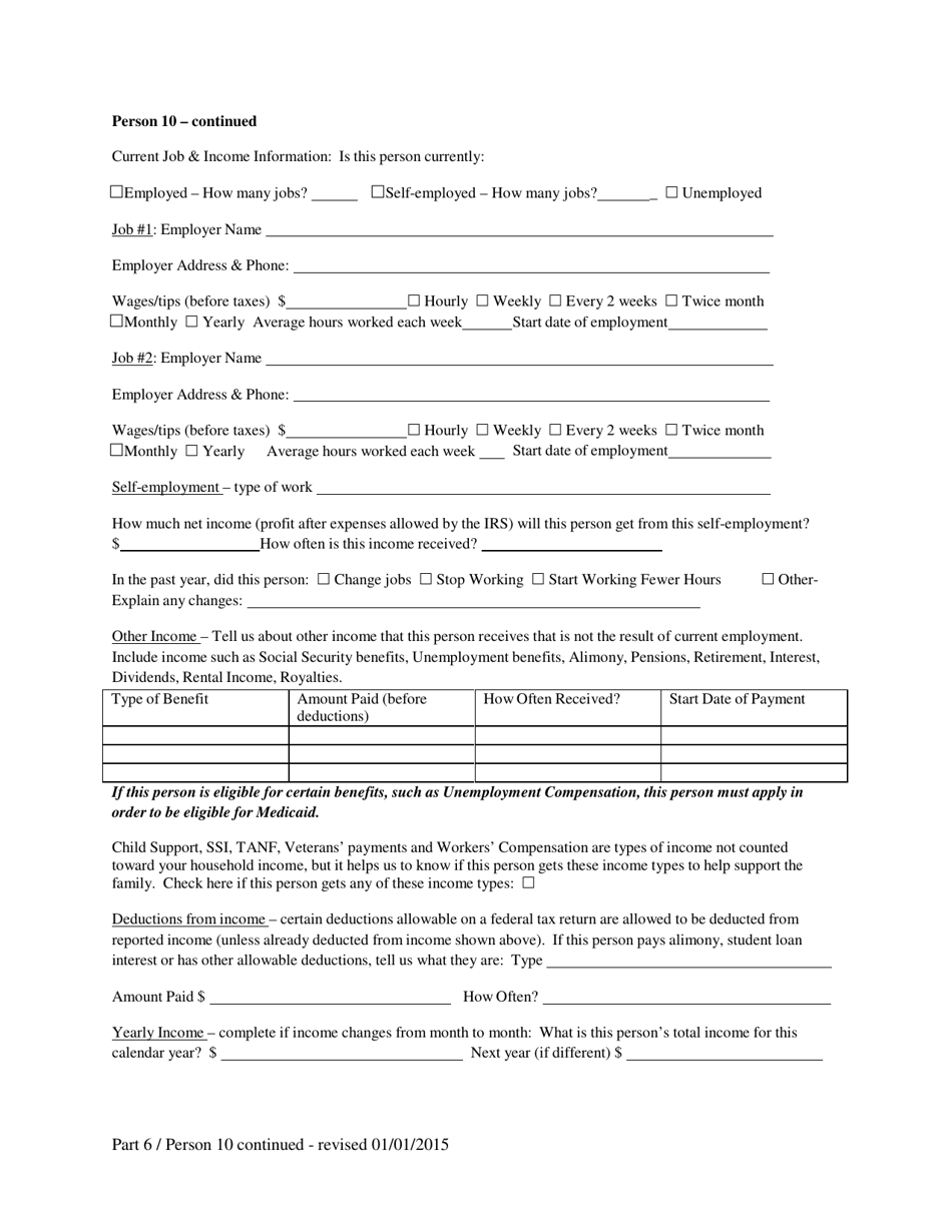 Mississippi Application for Health Benefits (Medicaid, Chip, Help Paying Costs for Health Insurance Coverage) - Mississippi, Page 23
