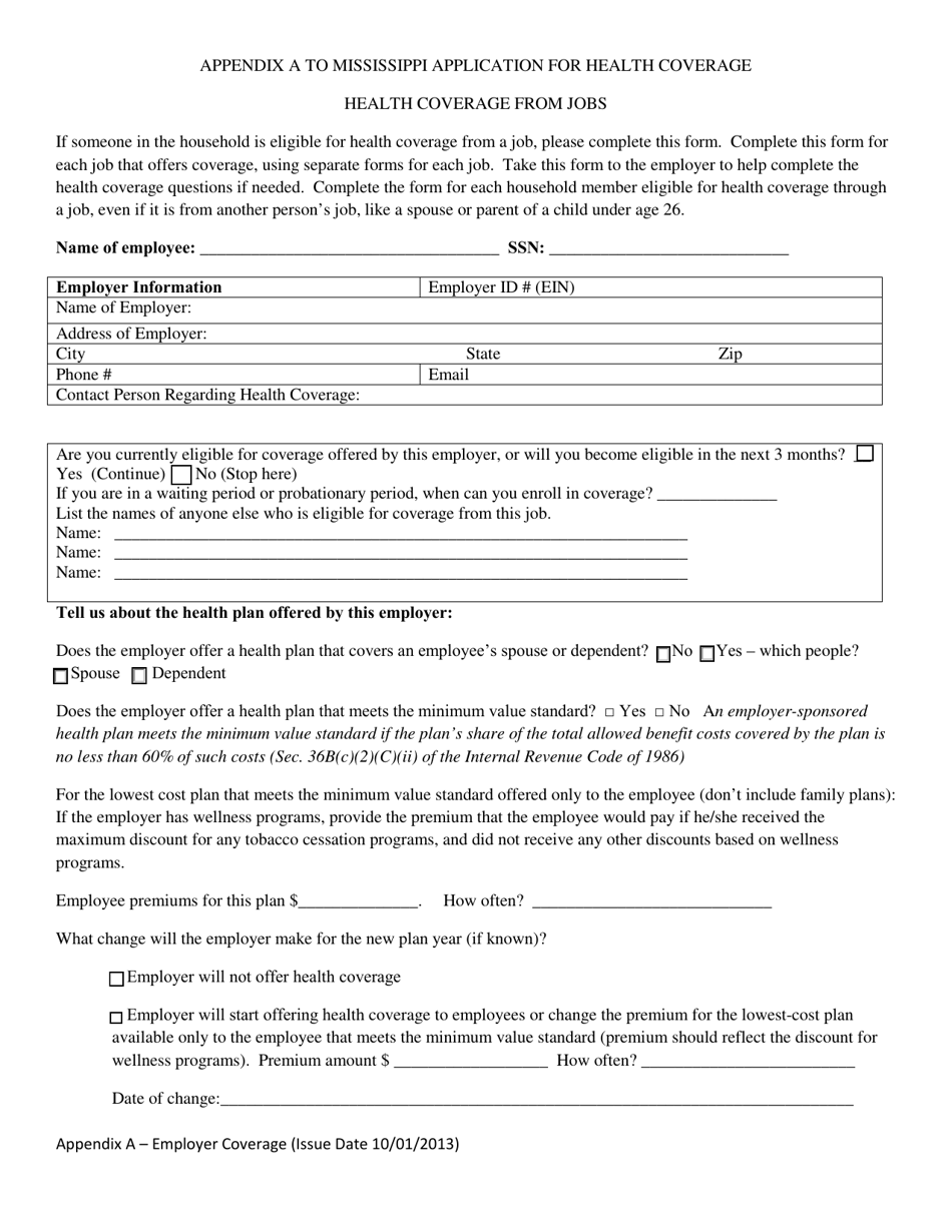Mississippi Application for Health Benefits (Medicaid, Chip, Help Paying Costs for Health Insurance Coverage) - Mississippi, Page 28