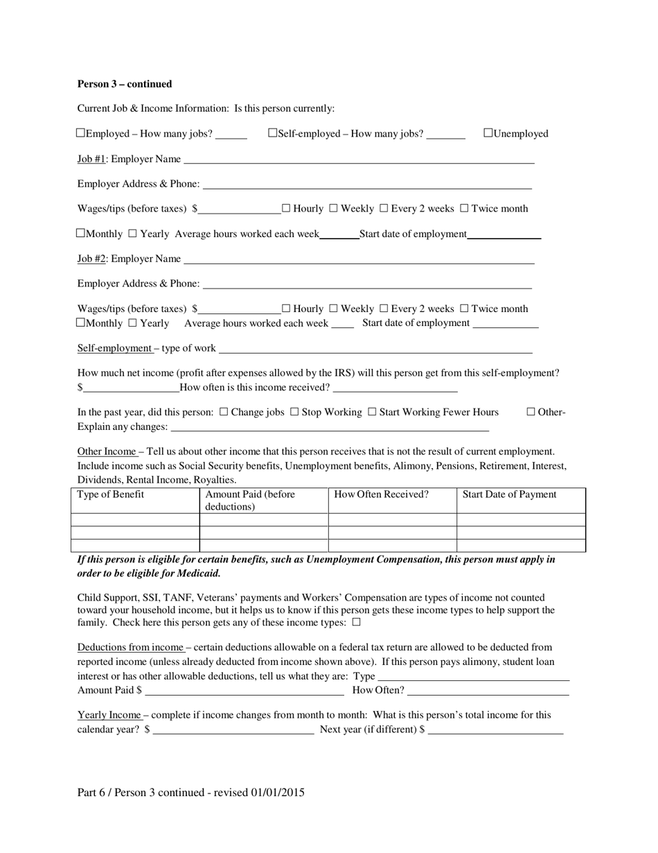 Mississippi Application for Health Benefits (Medicaid, Chip, Help Paying Costs for Health Insurance Coverage) - Mississippi, Page 9