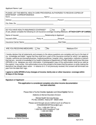 Medicaid Enrollment Application - Montana, Page 2