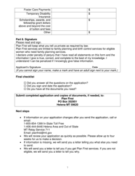 Application for Plan First Medicaid Family Planning Program - Montana, Page 7