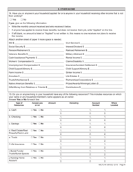 Form MILTC-64 Application for Nebraska Medicaid for Aged and Disabled - Nebraska, Page 4