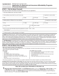 Form MILTC-53 Application for Medicaid and Insurance Affordability Programs (Financial Assistance) - Nebraska, Page 2