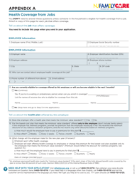 Form NJFC-APP-E Application for Health Coverage &amp; Help Paying Costs - New Jersey, Page 9