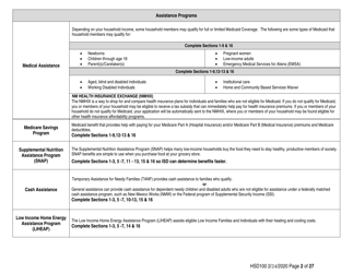 Form HSD100 Application for Assistance - New Mexico, Page 2