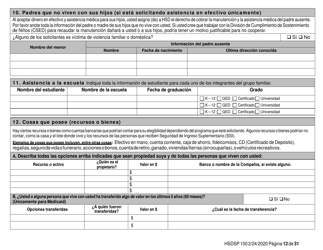 Formulario HSDSP100 Solicitud De Asistencia - New Mexico (Spanish), Page 12