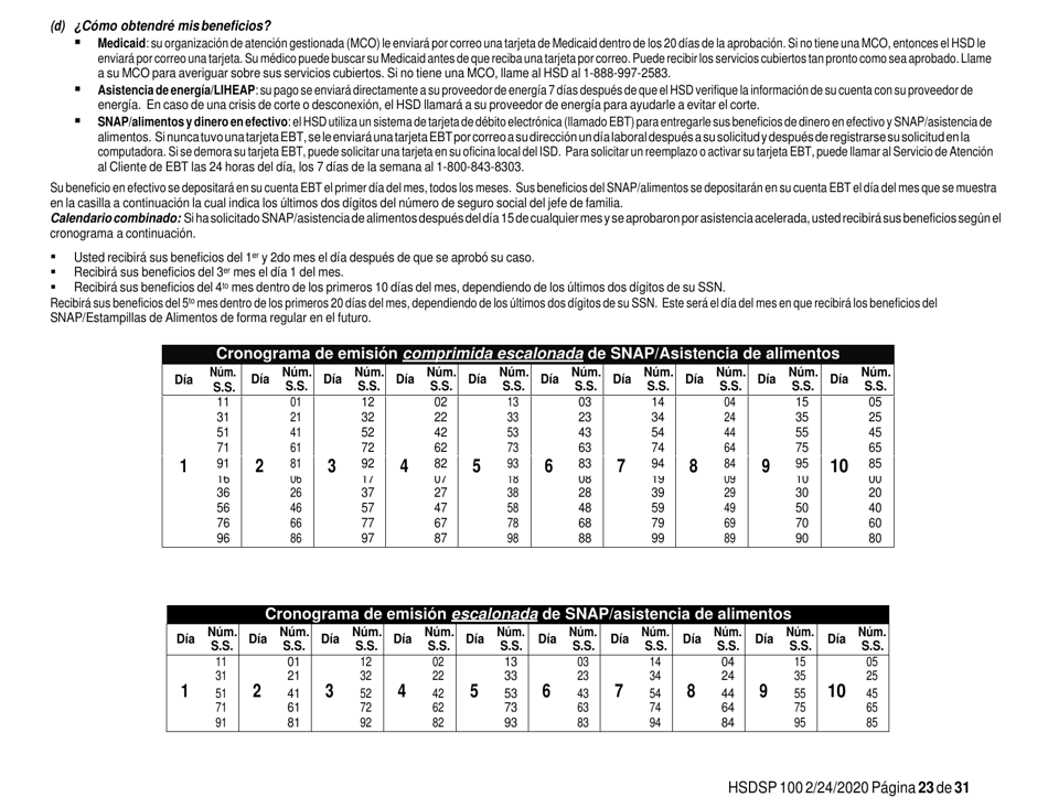 Formulario HSDSP100 Solicitud De Asistencia - New Mexico (Spanish), Page 23