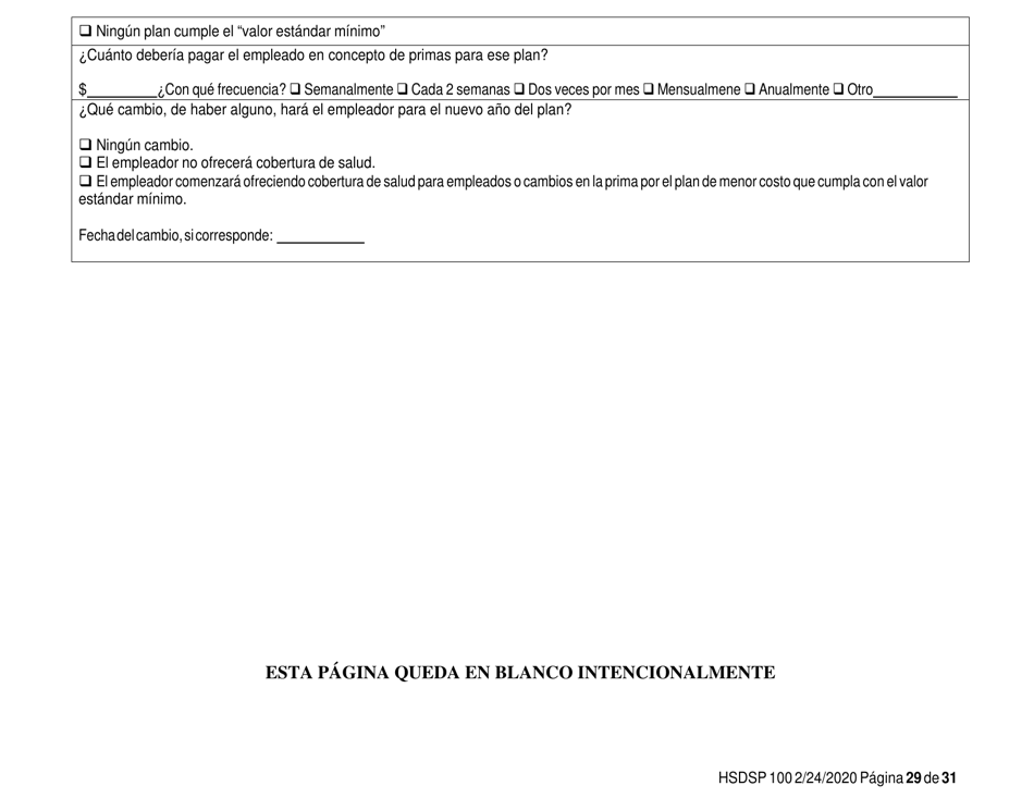 Formulario HSDSP100 Solicitud De Asistencia - New Mexico (Spanish), Page 29