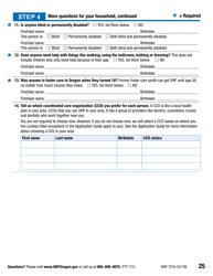 Form OHP7210 Application for Oregon Health Plan Benefits - Oregon, Page 25
