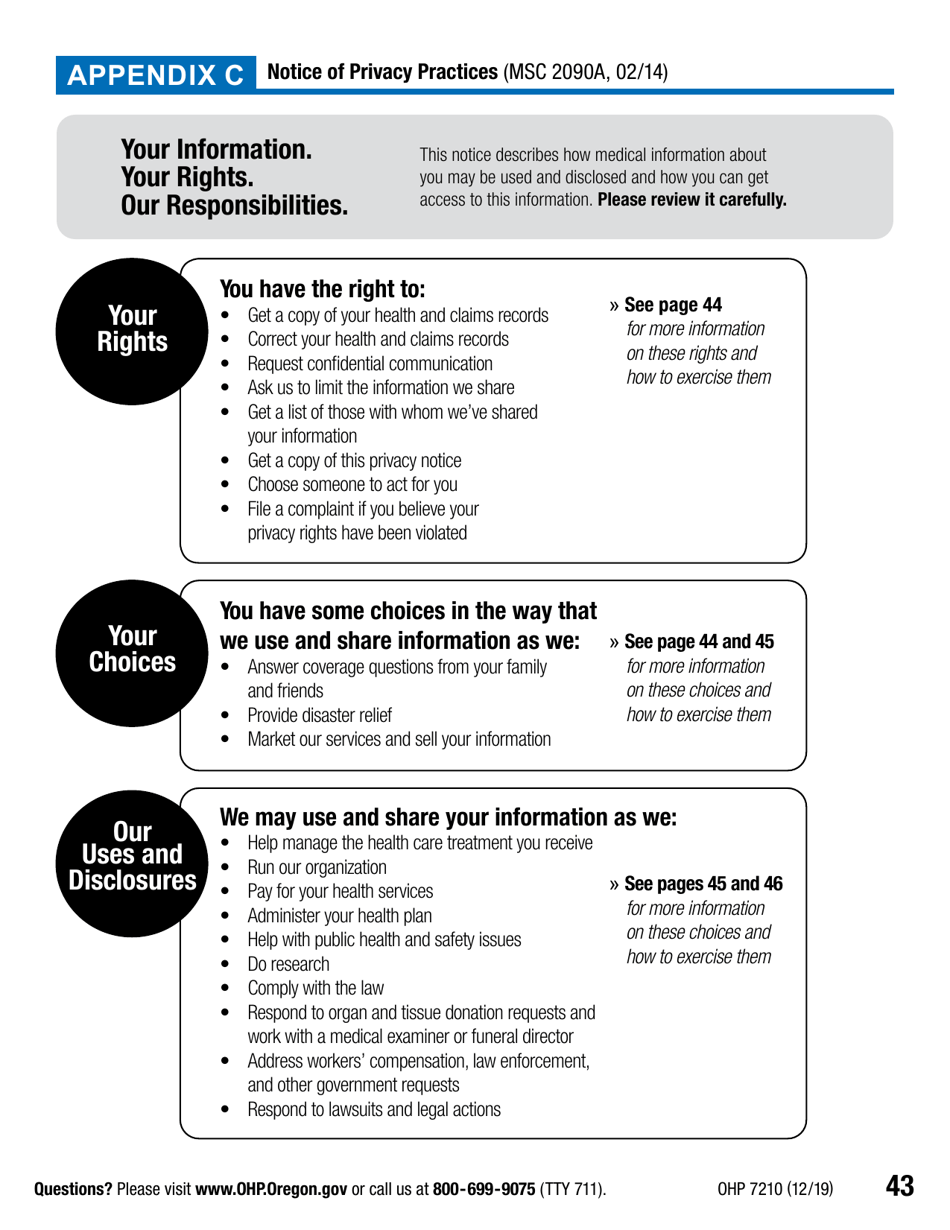 Form OHP7210 Application for Oregon Health Plan Benefits - Oregon, Page 43