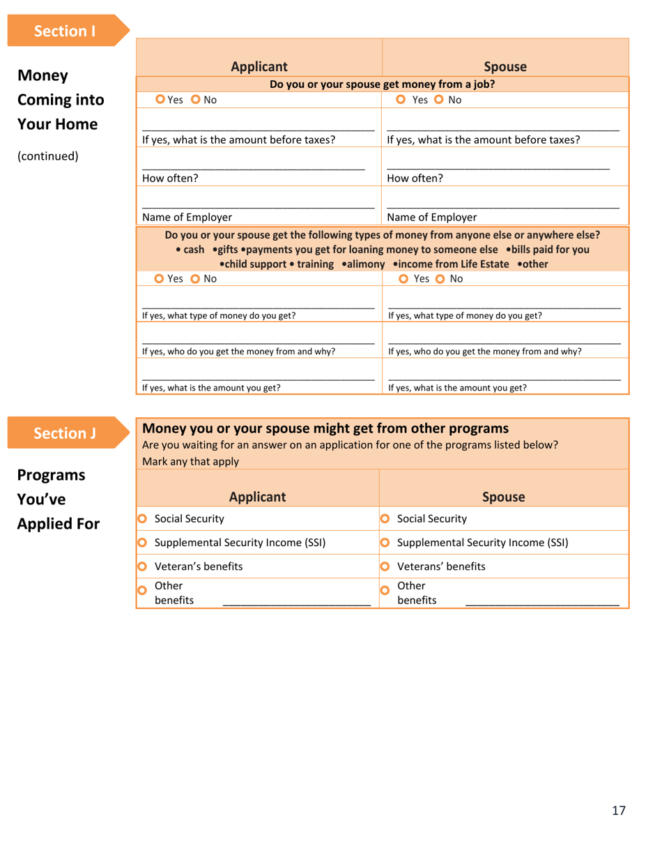Form DSS-EA-240 Application for Resource Assessment, Long Term Care or Related Medical Assistance - South Dakota, Page 17