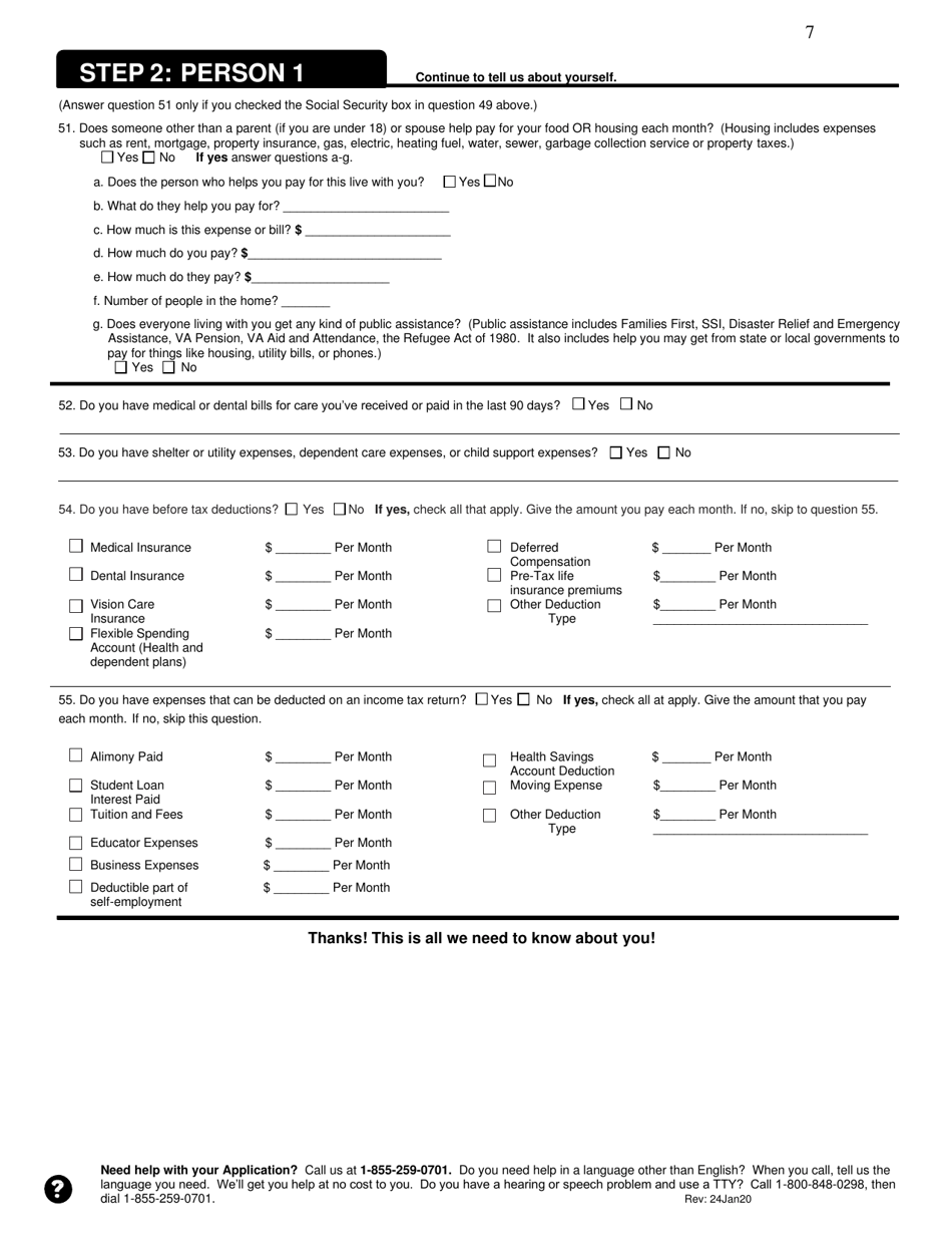 Application for Health Coverage  Help Paying Costs - Tennessee, Page 7