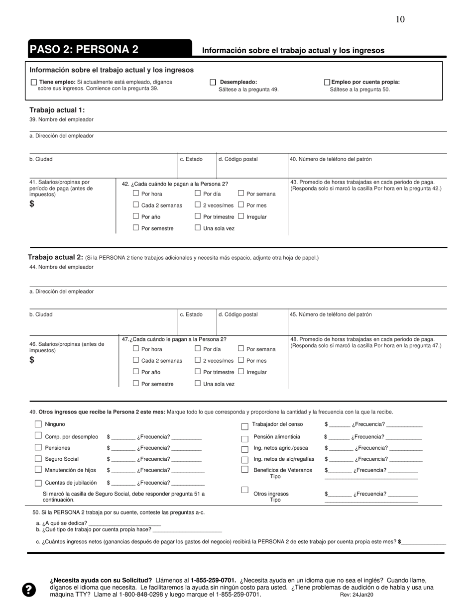 Solicitud De Cobertura De Seguro Medico Y Ayuda Para Pagar Los Costos - Tennessee (Spanish), Page 10