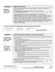 Formulario H1010-S Solicitud De Beneficios De Comida Del Programa Snap, Medicaid Y Chip, or Ayuda De Dinero En Efectivo De TANF Para Familias - Texas (Spanish), Page 20
