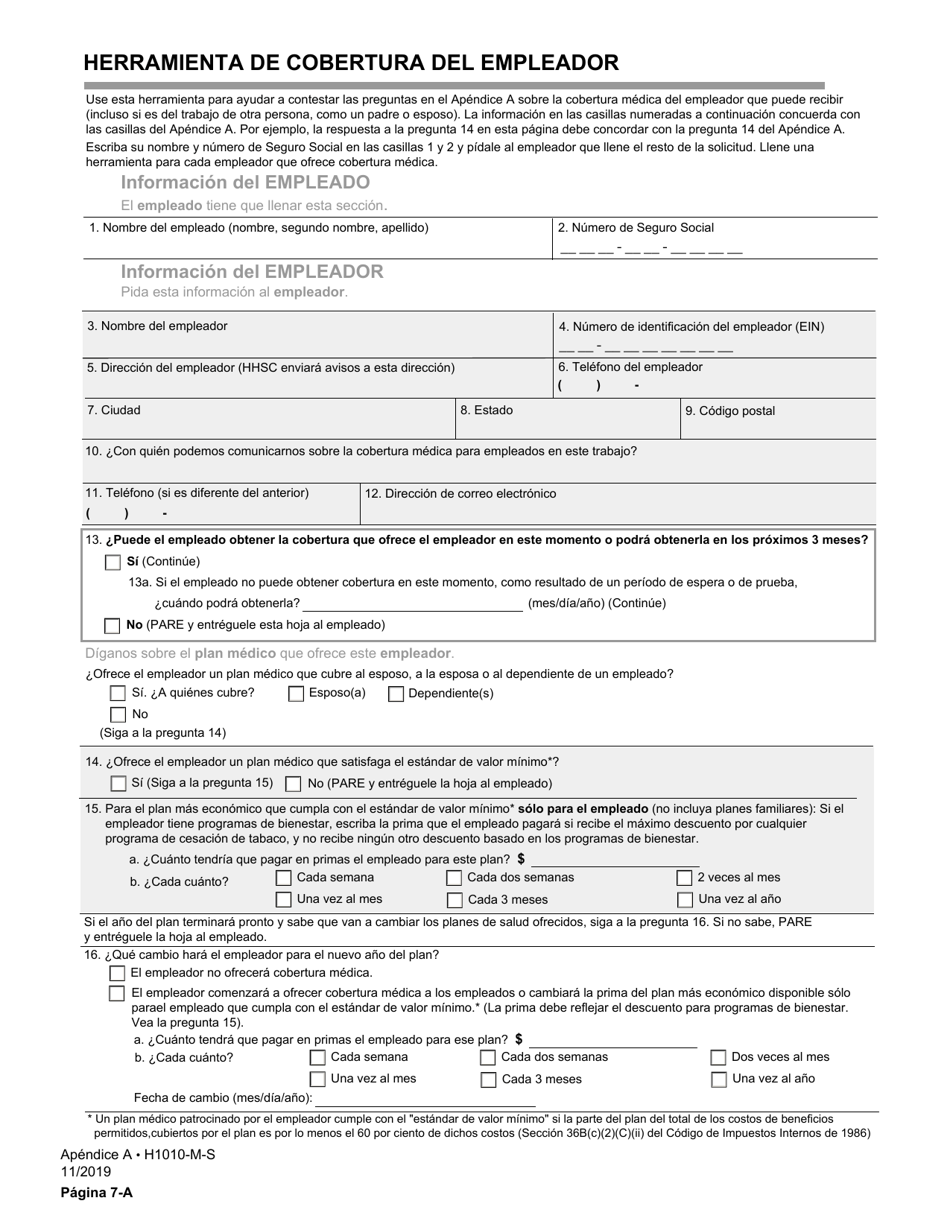 Formulario H1010-S Solicitud De Beneficios De Comida Del Programa Snap, Medicaid Y Chip, or Ayuda De Dinero En Efectivo De TANF Para Familias - Texas (Spanish), Page 30