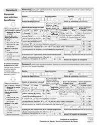 Formulario H1010-S Solicitud De Beneficios De Comida Del Programa Snap, Medicaid Y Chip, or Ayuda De Dinero En Efectivo De TANF Para Familias - Texas (Spanish), Page 8