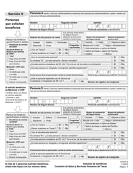 Formulario H1010-S Solicitud De Beneficios De Comida Del Programa Snap, Medicaid Y Chip, or Ayuda De Dinero En Efectivo De TANF Para Familias - Texas (Spanish), Page 9