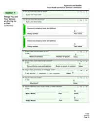 Form H1200 Application for Benefits - People Age 65 and Older, People With Disabilities - Texas, Page 14