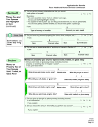 Form H1200 Application for Benefits - People Age 65 and Older, People With Disabilities - Texas, Page 16