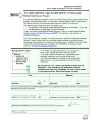 Form H1200 Application for Benefits - People Age 65 and Older, People With Disabilities - Texas, Page 23