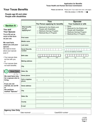 Form H1200 Application for Benefits - People Age 65 and Older, People With Disabilities - Texas, Page 5