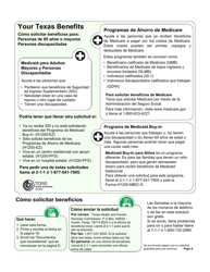 Document preview: Formulario H1200-S Solicitud De Beneficios - Personas De 65 anos O Mayores, Personas Discapacitadas - Texas (Spanish)