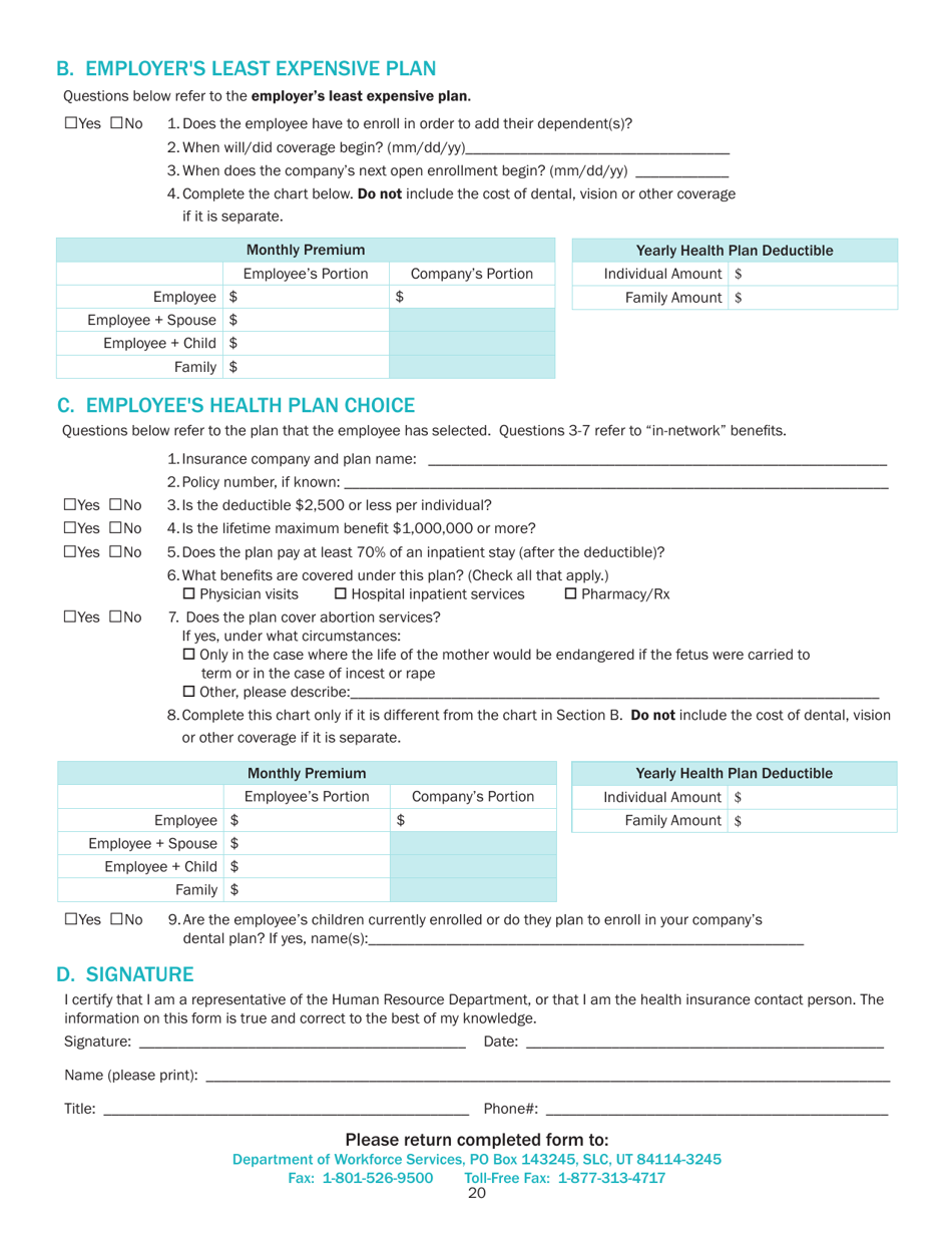 Form DOH61MED Application - Utah, Page 22