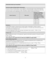 Form HCA18-001P Application for Health Care Coverage - Washington, Page 16
