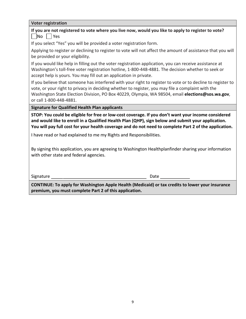 Form HCA18-001P Application for Health Care Coverage - Washington, Page 17