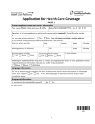 Form HCA18-001P Application for Health Care Coverage - Washington, Page 9