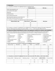 Form HCA18-005 Washington Apple Health Application for Aged, Blind, Disabled/Long - Term Care Coverage - Washington, Page 10