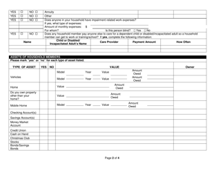 Form DFA-SLA-S1 Supplement to Application for Health Coverage - West Virginia, Page 2