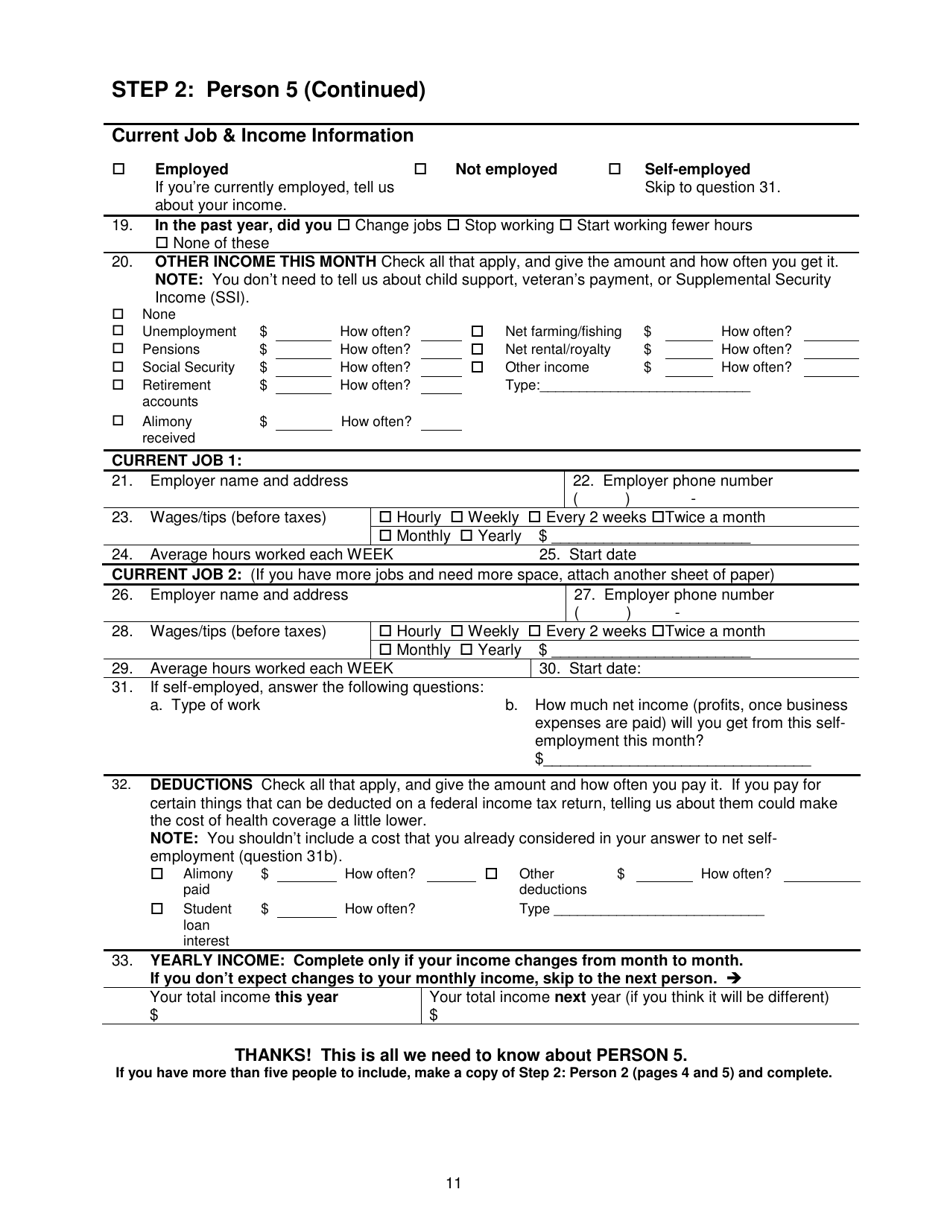 Form DFA-SLA-1 Application for Health Coverage  Help Paying Costs - West Virginia, Page 12