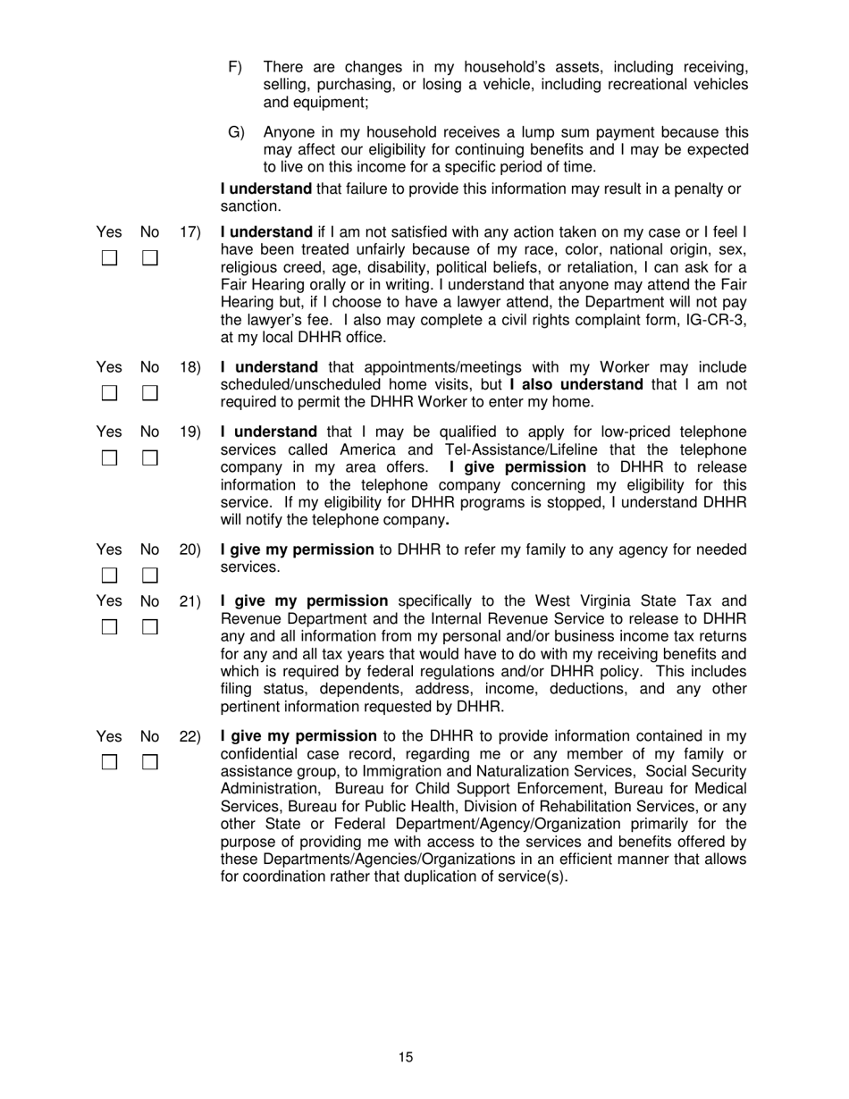 Form DFA-SLA-1 Application for Health Coverage  Help Paying Costs - West Virginia, Page 16