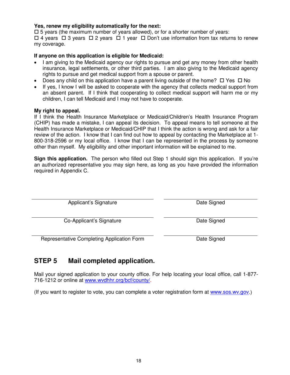 Form DFA-SLA-1 Application for Health Coverage  Help Paying Costs - West Virginia, Page 19
