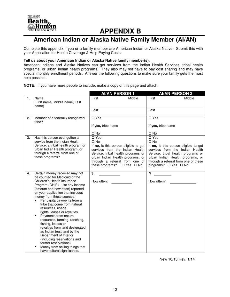 Form DFA-SLA-2 Application for Health Coverage  Help Paying Costs (Short Form) - West Virginia, Page 13