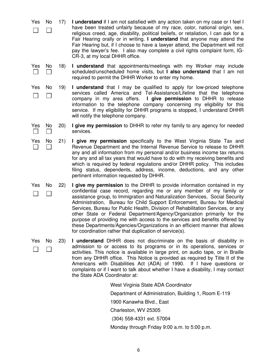 Form DFA-SLA-2 Application for Health Coverage  Help Paying Costs (Short Form) - West Virginia, Page 7