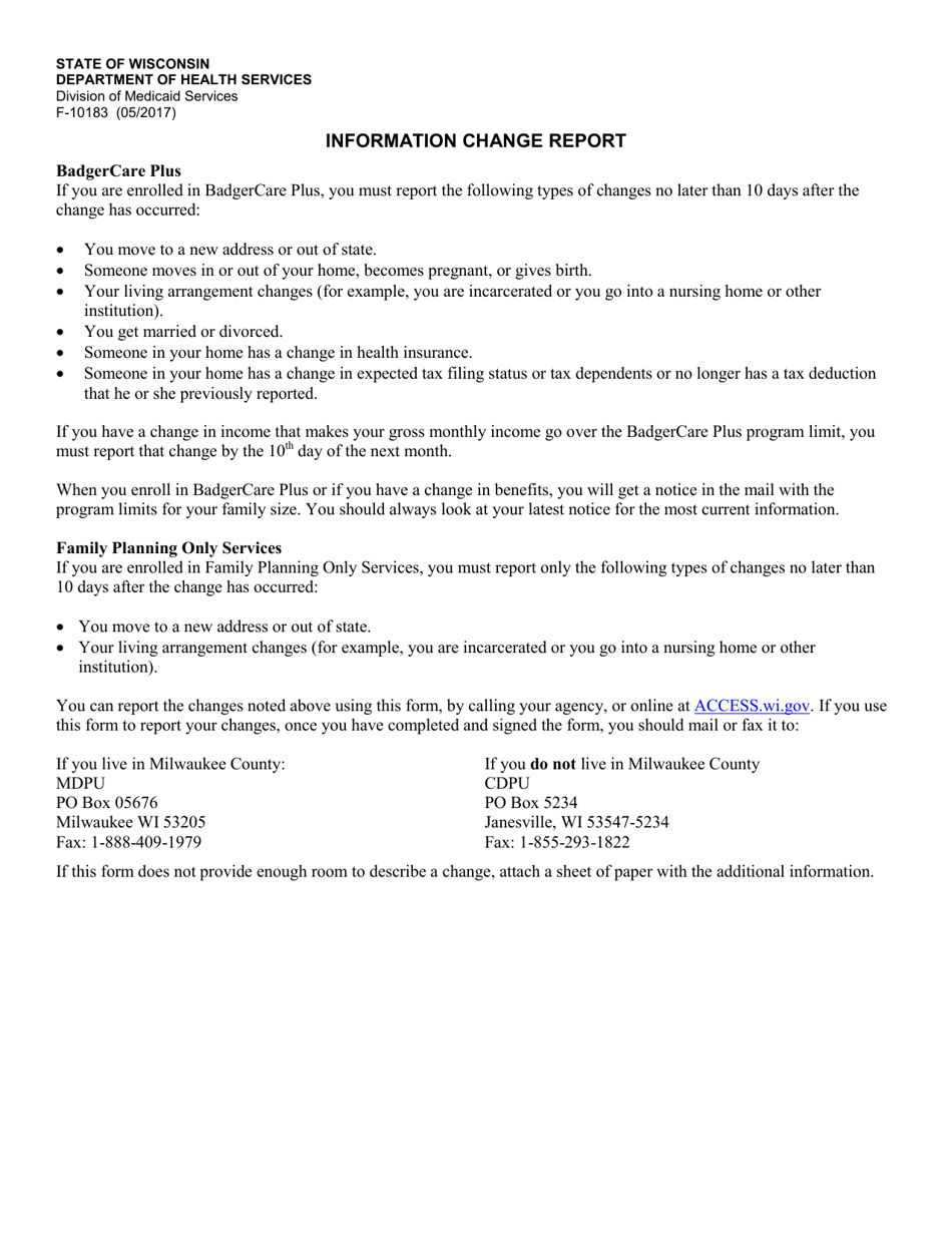 Form F-10182 Badgercare Plus Application Packet - Wisconsin, Page 49