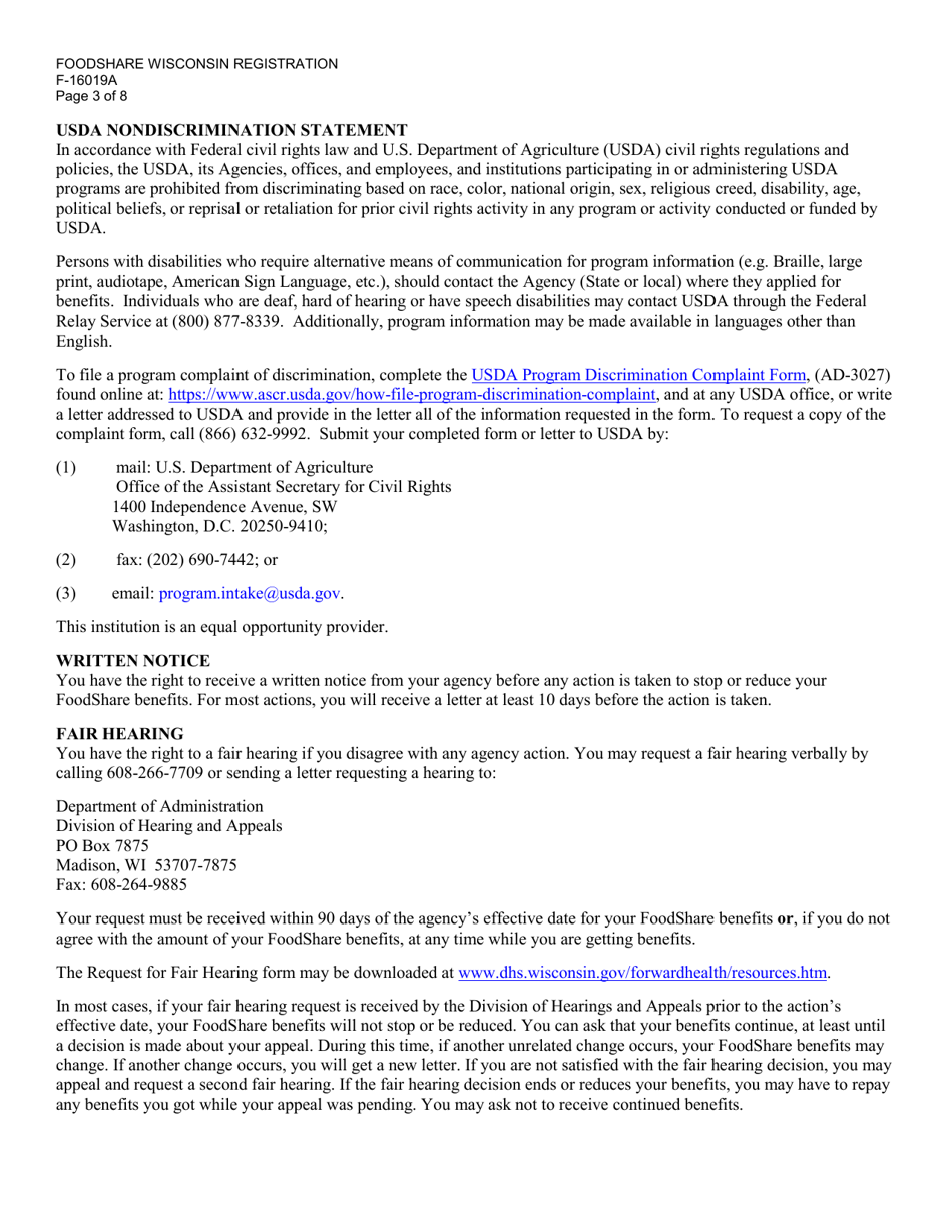 Form F-10182 Badgercare Plus Application Packet - Wisconsin, Page 57