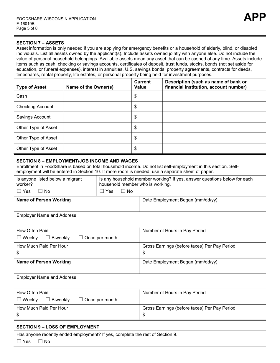 Form F-10182 Badgercare Plus Application Packet - Wisconsin, Page 67