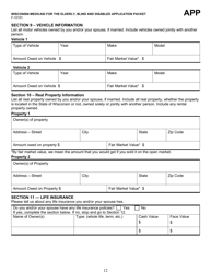 Form F-10101 Wisconsin Medicaid for the Elderly, Blind or Disabled Application Packet - Wisconsin, Page 13